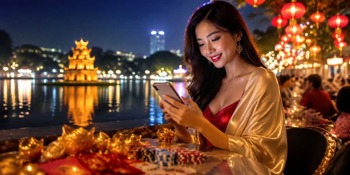 Người dùng Hà Nội trải nghiệm casino trên điện thoại tại chợ đêm