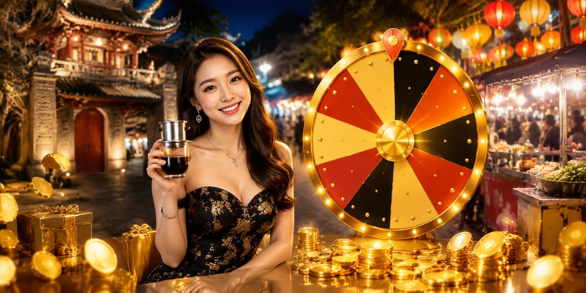 Bàn roulette tại Hà Nội với ly cà phê Việt Nam đặt bên cạnh